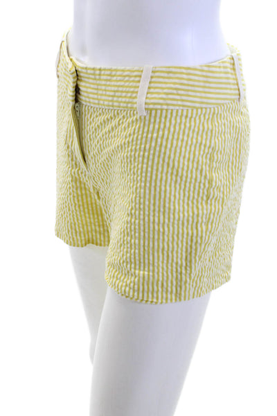 J Crew Unisex White Striped Cotton Chino Shorts Size 0