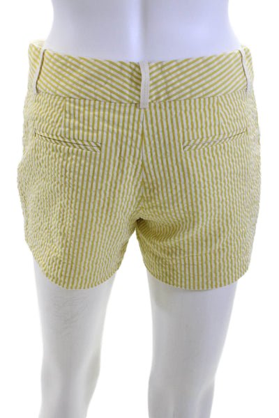 J Crew Unisex White Striped Cotton Chino Shorts Size 0