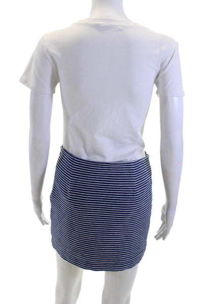 Thakoon Women Blue Striped Mini Pencil Skirt Size M
