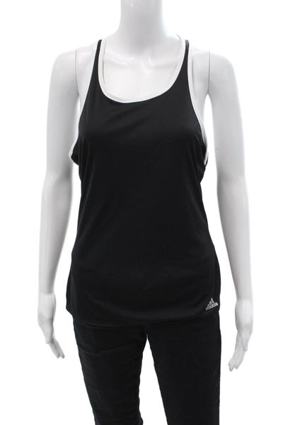 Adidas Women Black Sleeveless Basic Tank Top Recycled Polyester Size M