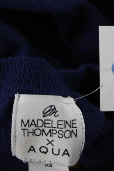Madeleine Thompson Unisex Pullover Dark Blue Striped Crewneck Size XS