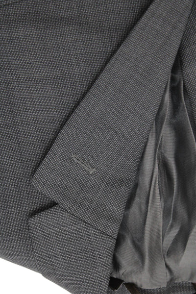 Michael Kors Boys Two Button Notched Lapel Blazer Jacket Gray Wool Size 8