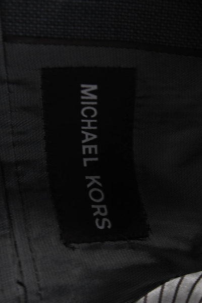 Michael Kors Boys Two Button Notched Lapel Blazer Jacket Gray Wool Size 8