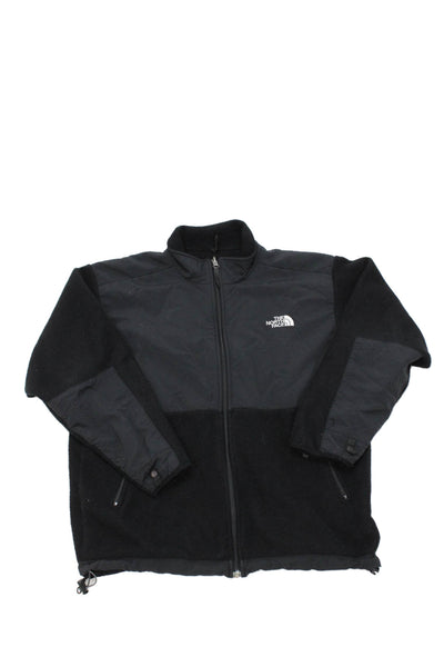 The North Face Girls High Neck Faux Shearling Full Zippered Jacket Black Size XL