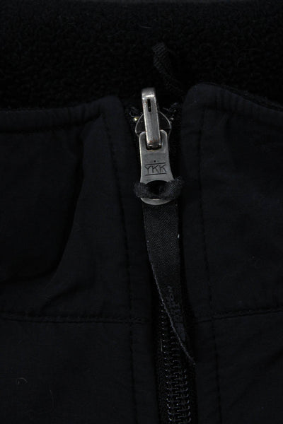The North Face Girls High Neck Faux Shearling Full Zippered Jacket Black Size XL