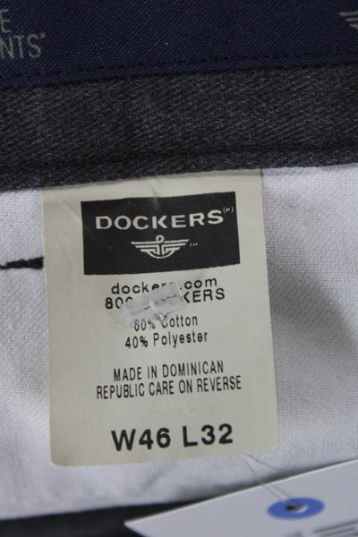 Dockers Men Cropped Dress Pants Dark Gray Big & Tall Size 46