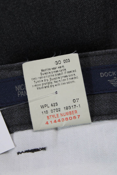 Dockers Men Cropped Dress Pants Dark Gray Big & Tall Size 46
