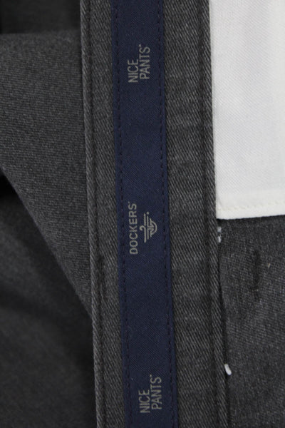 Dockers Men Cropped Dress Pants Dark Gray Big & Tall Size 46