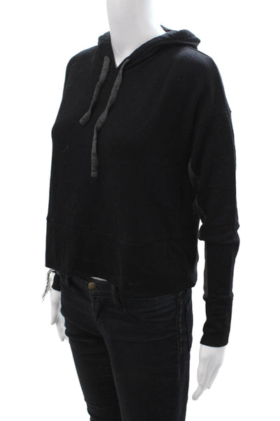 Beyond Yoga Womens Pullover Hoodie Black Drawstring Long Sleeve Size S