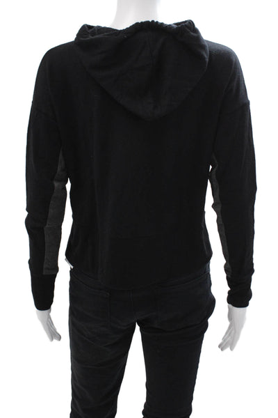 Beyond Yoga Womens Pullover Hoodie Black Drawstring Long Sleeve Size S