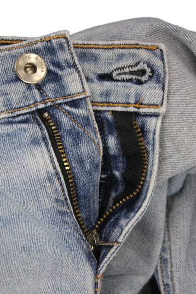 Rag & Bone Women Ankle Cropped Jeans Light Blue Mid Rise Size 24