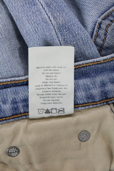 Rag & Bone Women Ankle Cropped Jeans Light Blue Mid Rise Size 24