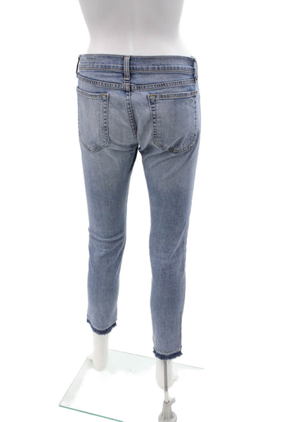Rag & Bone Jean Women Ankle Cropped Skinny Jeans Light Blue Size 25