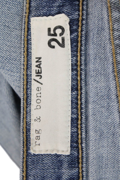 Rag & Bone Jean Women Ankle Cropped Skinny Jeans Light Blue Size 25