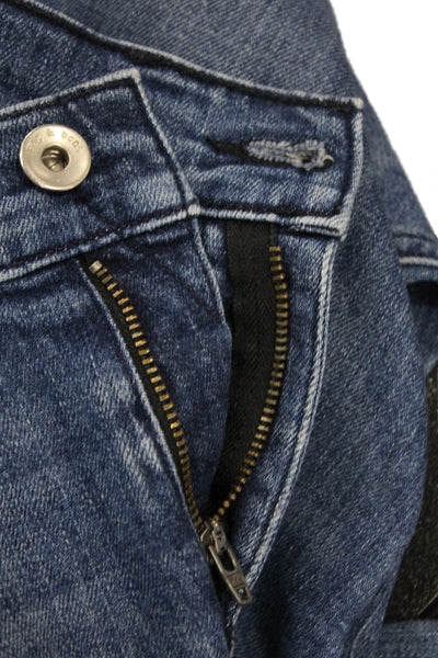 Rag & Bone Womens Skinny Cropped Ankle Jeans Dark Blue Size 24