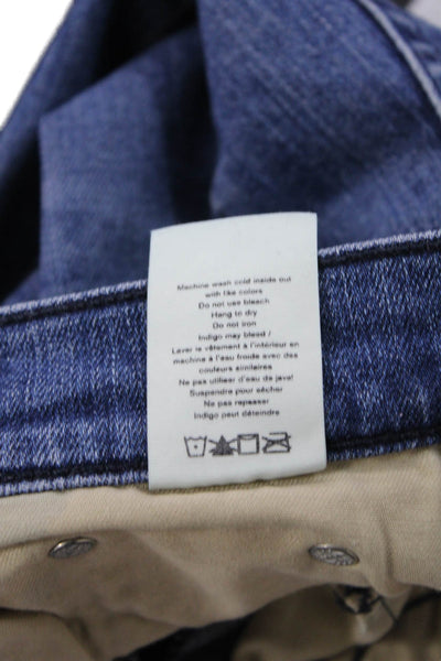 Rag & Bone Womens Skinny Cropped Ankle Jeans Dark Blue Size 24
