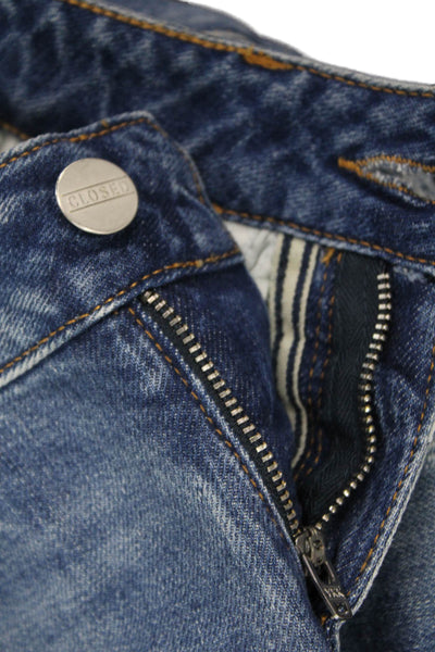 Closed Women Blue Mid Rise Ankle Cropped Jeans Organic Cotton Size 25