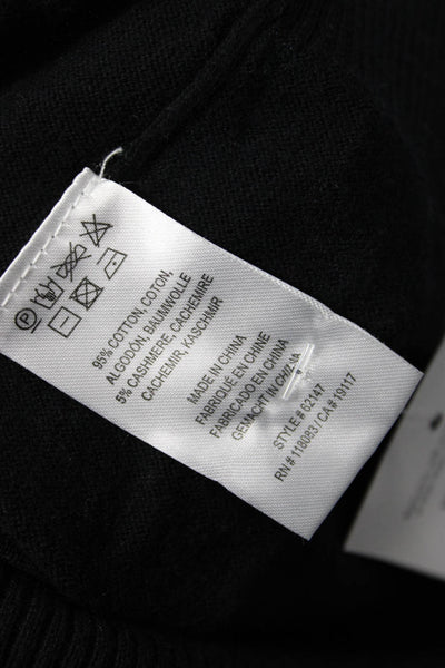 Minnie Rose Womens Basic Sleeveless Tank Black Crew Neck Size S