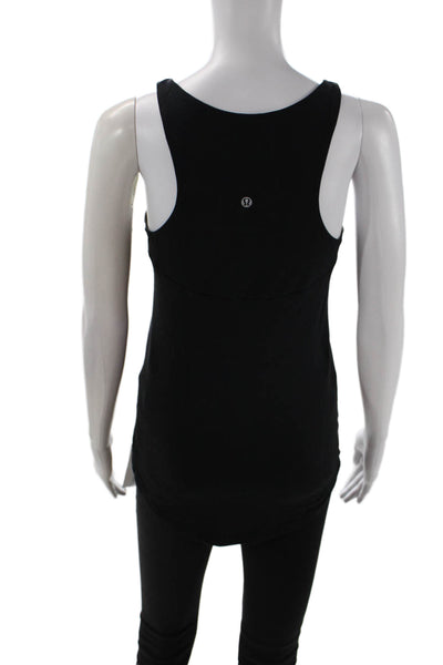 Lululemon Women Basic Black Sleeveless Square Neck Tank Size 6