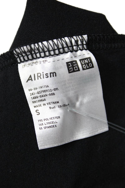 Uniqlo Womens Basic Jersey Tank Black Cotton Sleeveless Round Neck Size S