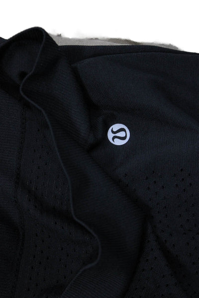 Lululemon Women Black Basic Tank Crewneck Solid Nylon Blend Size 4