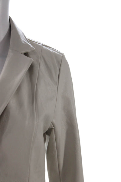 Splendid Women Beige Collared Button Blazer Solid Long Sleeve Size XS