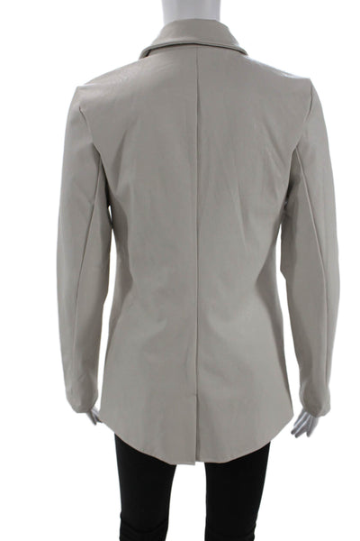 Splendid Women Beige Collared Button Blazer Solid Long Sleeve Size XS