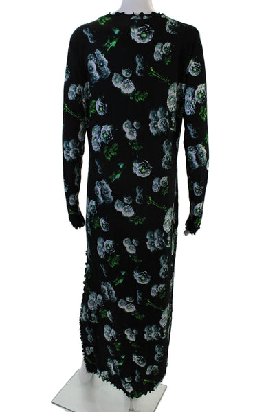 Jonathan Cohen Women Maxi Shift Dress Black Long Sleeve Size XS