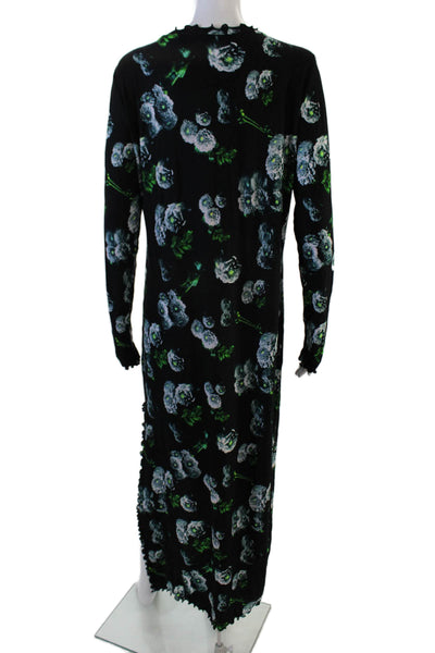 Jonathan Cohen, Women Maxi Floral Long Sleeve Black Dress Size XL