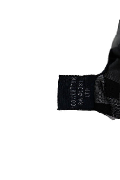 Polo Ralph Lauren Mens Button-Down Check Cotton Dress Shirt Black Size 15.5