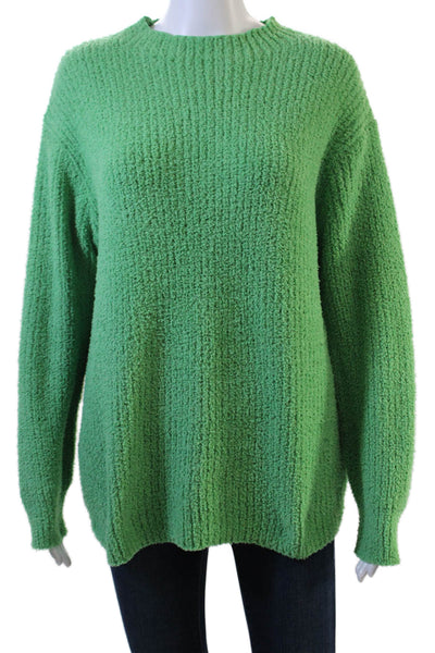 Zara Women Pullover Sweater Green Crew Neck Long Sleeve Size S