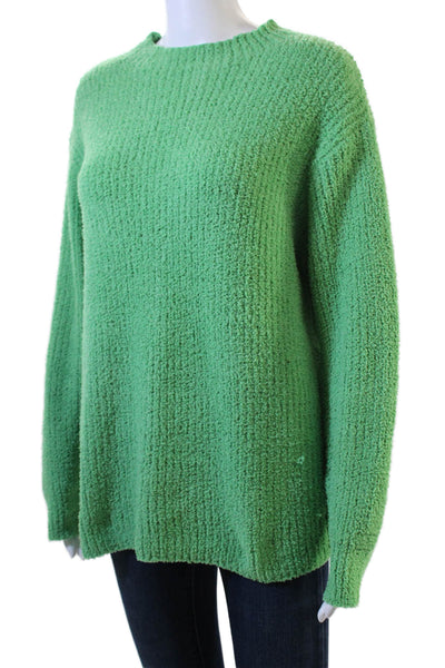 Zara Women Pullover Sweater Green Crew Neck Long Sleeve Size S