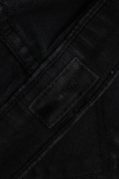 Mother Womens High Waist Cropped Skinny Jeans Black Size 27