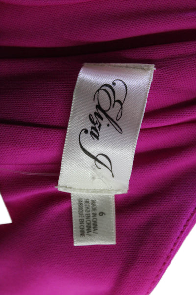 Eliza J Women Sheath Dress Pink Sleeveless Hook & Eye Size 6