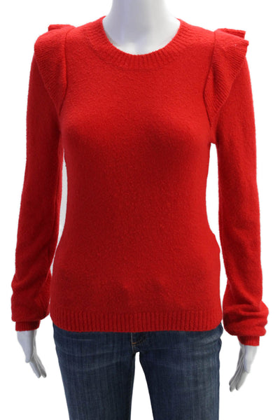 Lilla P Women Pullover Red Crew Neck Long Sleeve Size XS