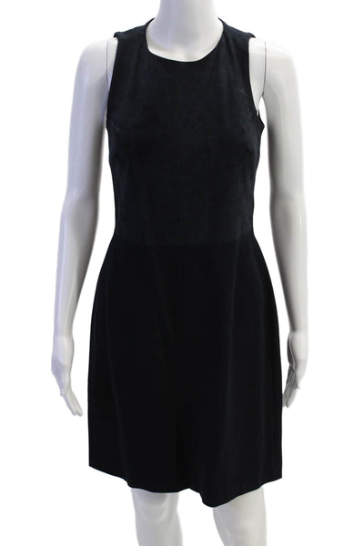 Theory Womens A-Line Tank Dress Black Polyester Blend Sleeveless Size 6