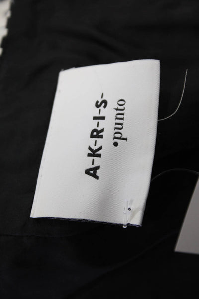 Akris Punto Women Shift Black Cotton Geometric Sleeveless Midi Dress Size 4