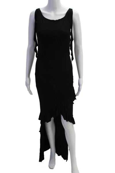 Ahiri Womens Gothic Tank Dress Sleeveless Black Round Neck Size S