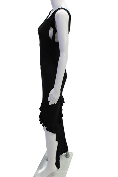 Ahiri Womens Gothic Tank Dress Sleeveless Black Round Neck Size S