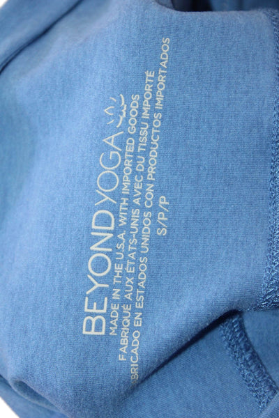 Beyond Yoga Womens Ankle Petite Jeggings Blue Nylon Solid Size S