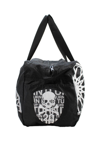Soul Cycle Womens Graphic Print Zip Up Gym Bag Black