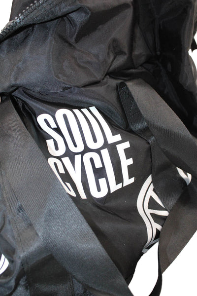 Soul Cycle Womens Graphic Print Zip Up Gym Bag Black
