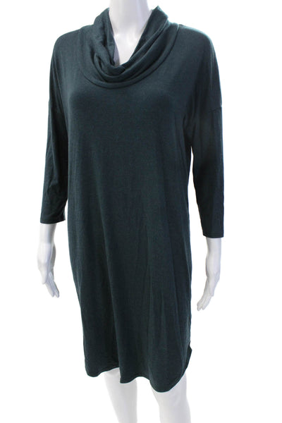 Michael Stars, Women Sweater Dress Dark Blue Turtleneck 3/4 Sleeve Size M