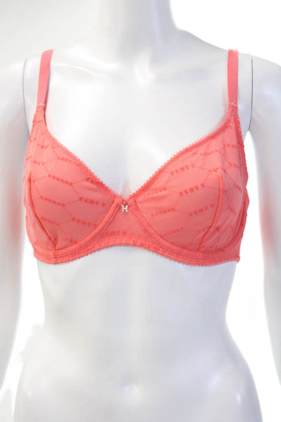 Savage x Fenty Womens Under Wire Bra Coral Pink Size 34 D