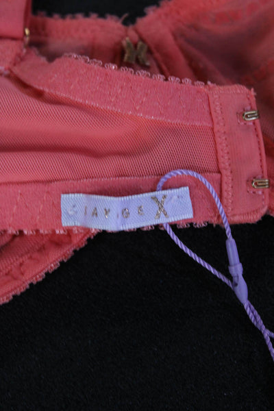 Savage x Fenty Womens Under Wire Bra Coral Pink Size 34 D