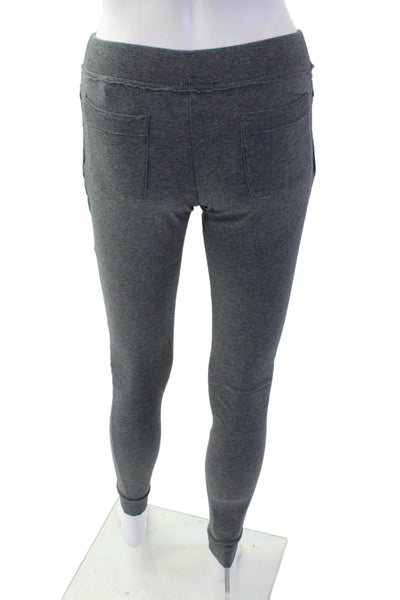 Skin Womens Cotton Raw Edge Detail Drawstring Waist Sweatpants Gray Size 0