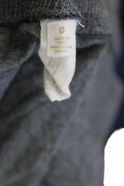 Skin Womens Cotton Raw Edge Detail Drawstring Waist Sweatpants Gray Size 0
