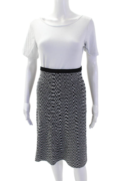 Sandro, Women A-Line Geometric Black Skirt Size 3