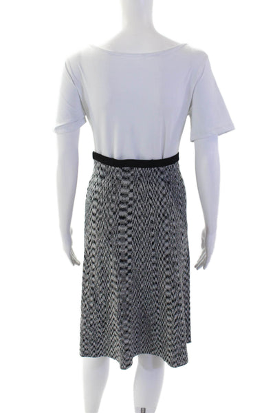 Sandro, Women A-Line Geometric Black Skirt Size 3