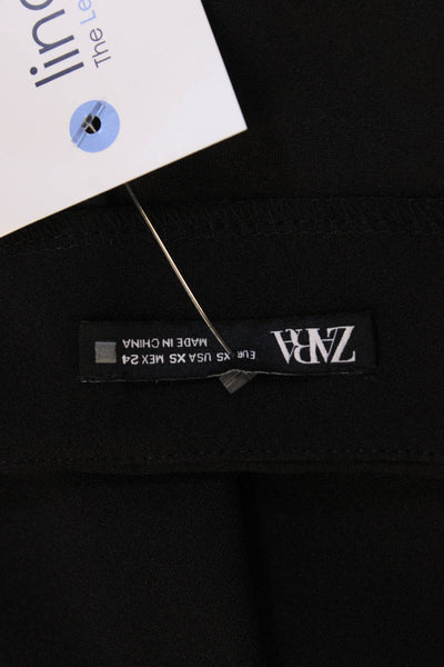 Zara Women Straight Pencil Long Black Skirt Size XS